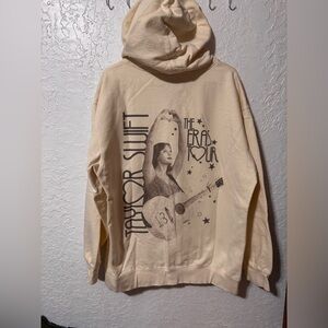 Taylor Swift Eras Tour Official Merch Cream Beige Hoodie Sweatshirt